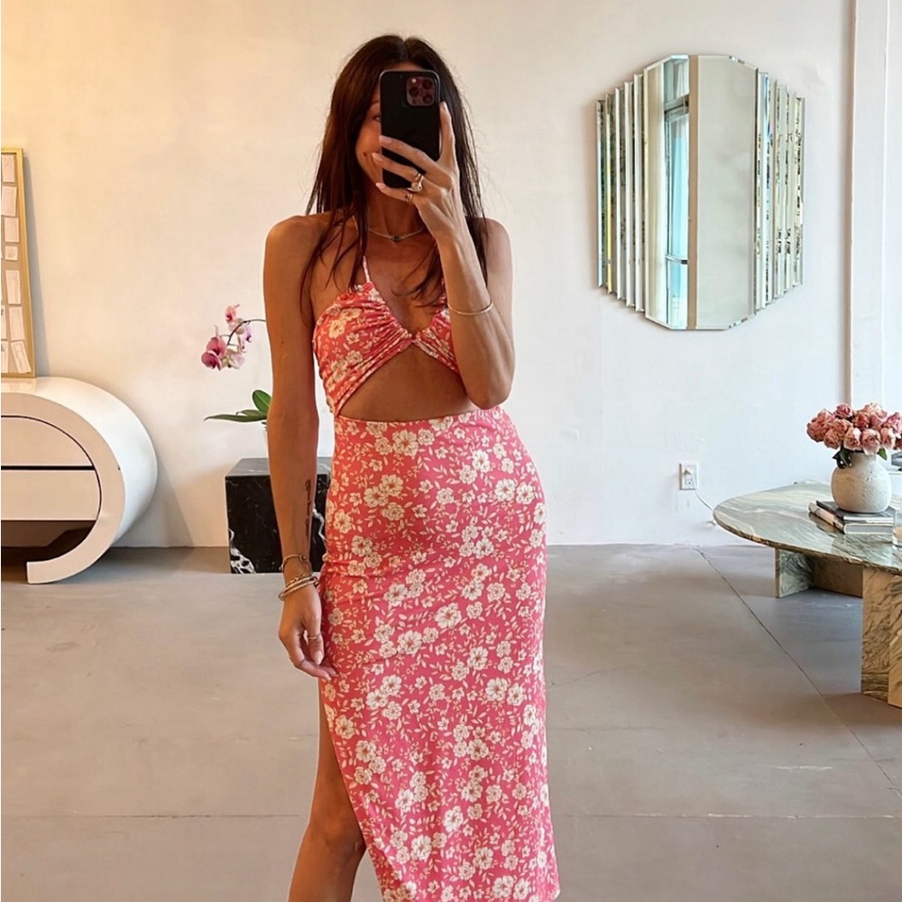 Resa Nikki Dress in Guava
